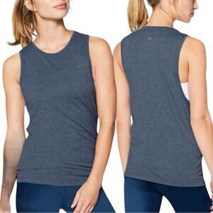 Lululemon Box It Out Tank Size 10 Heathered Blue Gray